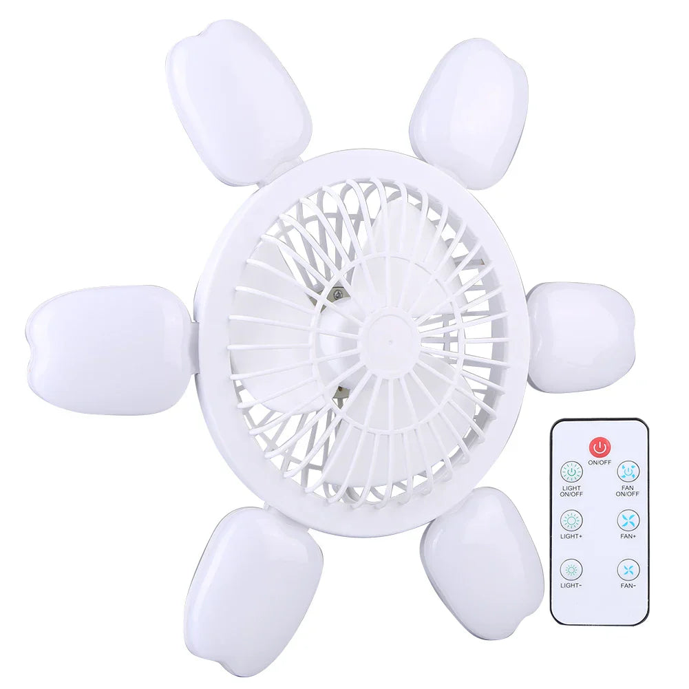 Lisslune | Silent Adjustable Remote Control Ceiling Foldable Fan Lamp