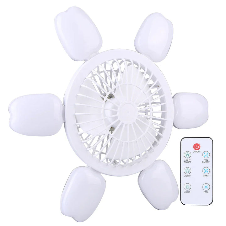 Lisslune | Silent Adjustable Remote Control Ceiling Foldable Fan Lamp