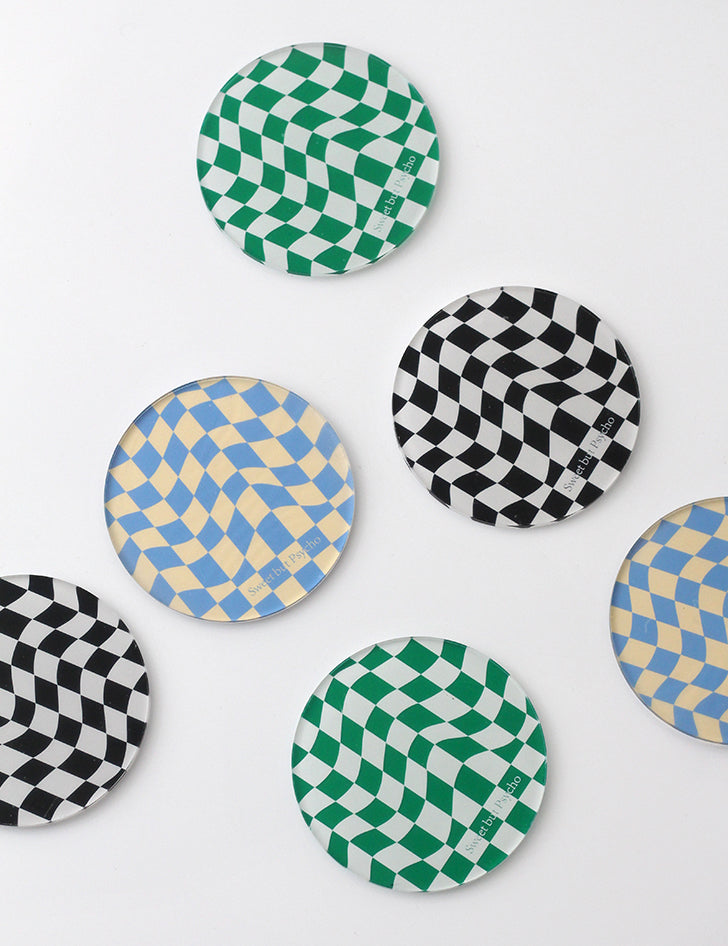 Lisslune | Checkered Acrylic Coaster