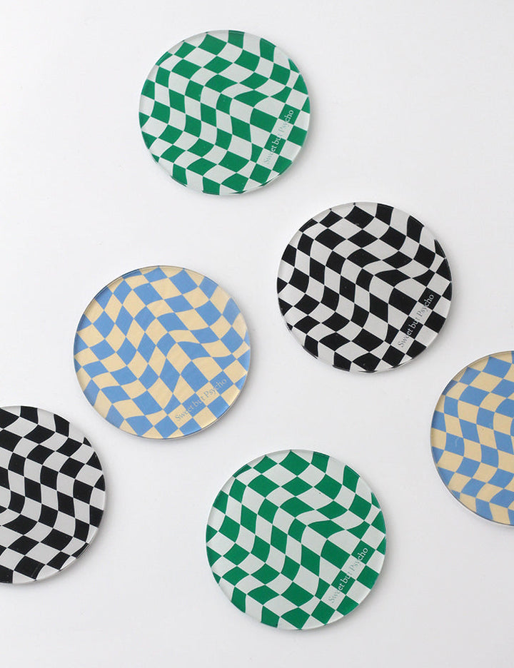 Lisslune | Checkered Acrylic Coaster