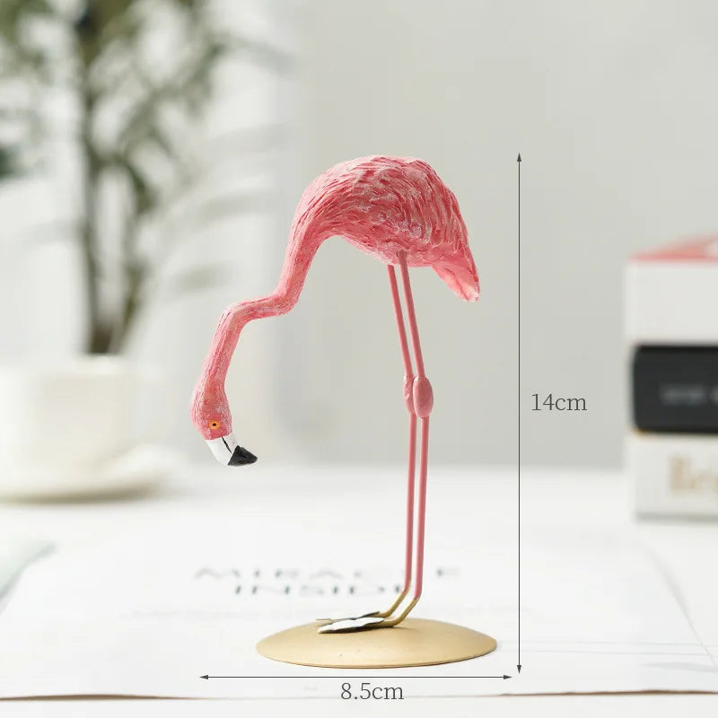 Lisslune | Nordic Flamingo Figurine Figure Statue Sculpture Living Room Office Wedding Party Ornaments Home Decor Decoration Accessories