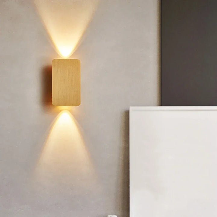 Lisslune | Aria Modern Square Wall Lamp – Up and Down Lighting for Bedroom and Living Room