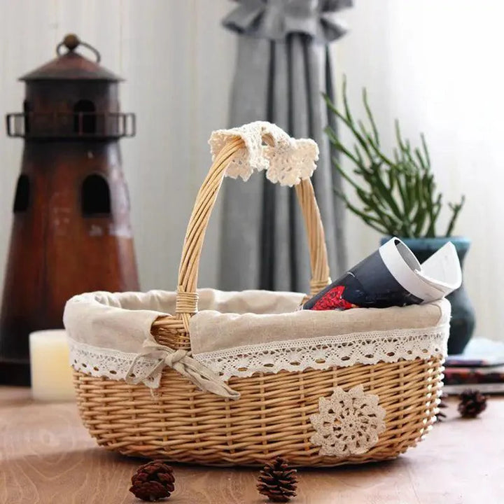 Lisslune | Eco-Chic Handmade Rattan Storage Basket with Washable Liner