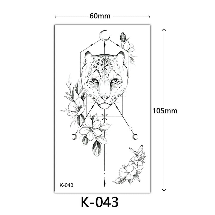 Rynx | New Temporary Tattoo Stickers Sexy Totem Butterfly Dreamcatcher Transfer Flash Tattoo Women Neck Hand Body Art Artificial Tattoos Men