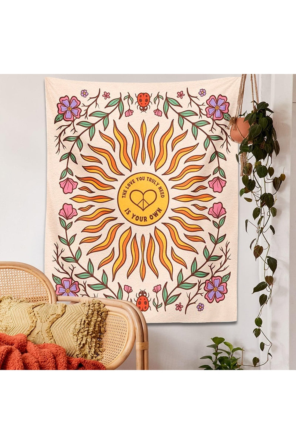 Lisslune | Flower pattern wall tapestry