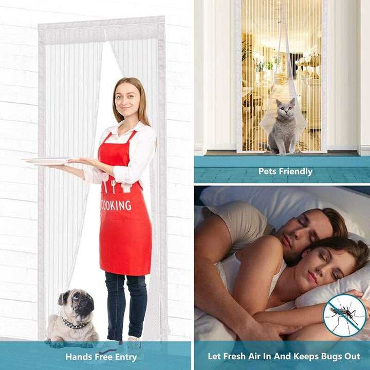 Lisslune | Reinforced magnetic insect protection door with automatic closing for extra wide openings