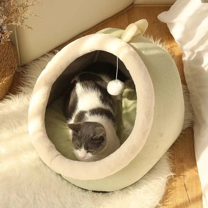 Lisslune | Ultimate Cat Comfort Oasis: Plush Cozy Hideaway Nest