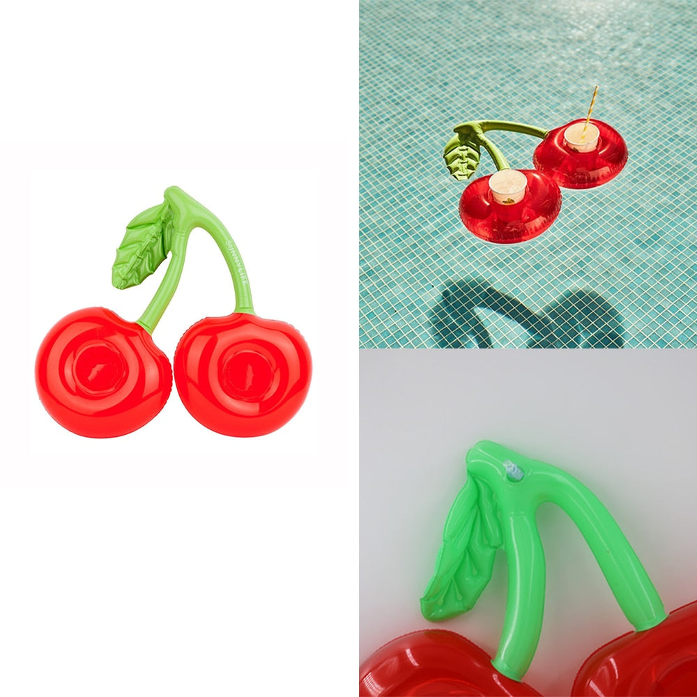 Lisslune | Inflatable Cherry Floating Pool Cup Holder