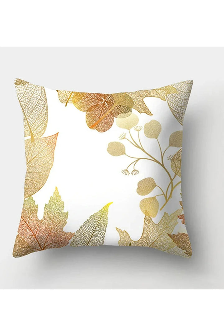 Lisslune | Yellow leaf polyester pillowcase