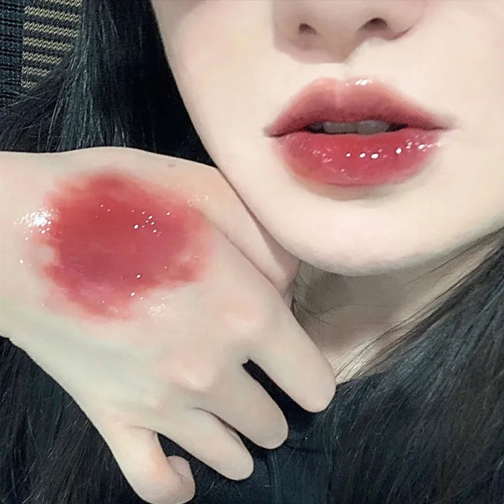 Rynx | Liquid Lipstick Crystal Glossy Lip Lacquer Mirror Cute Bear Lip Balm Waterproof Transparent Nude Lips Girl Makeup Korean Makeup