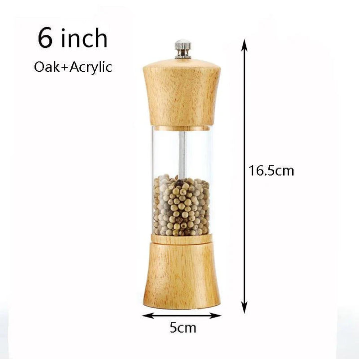 Lisslune | Elegant adjustable salt and pepper mill set made of solid wood for outdoor dining
