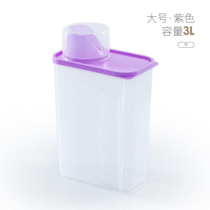 Lisslune | Clear Laundry Detergent Storage Container - Versatile 2L/3L Options in Vibrant Colors