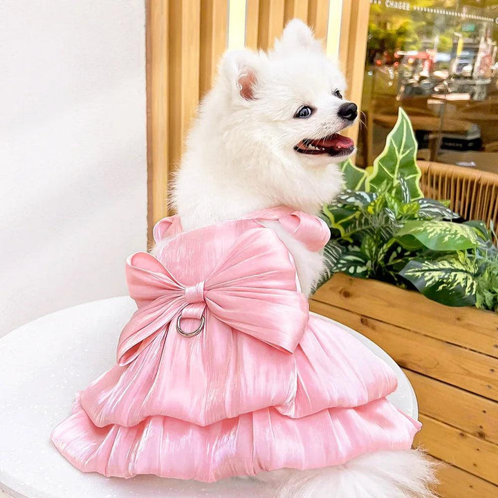 Lisslune | Charming Striped Butterfly Midi Dress for Small Dogs - Ideal for Special Occasions