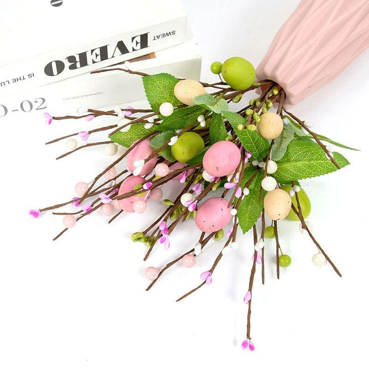 Lisslune | Vibrant Easter Egg Floral Foam Tree Branch: Playful Home Decor Accent