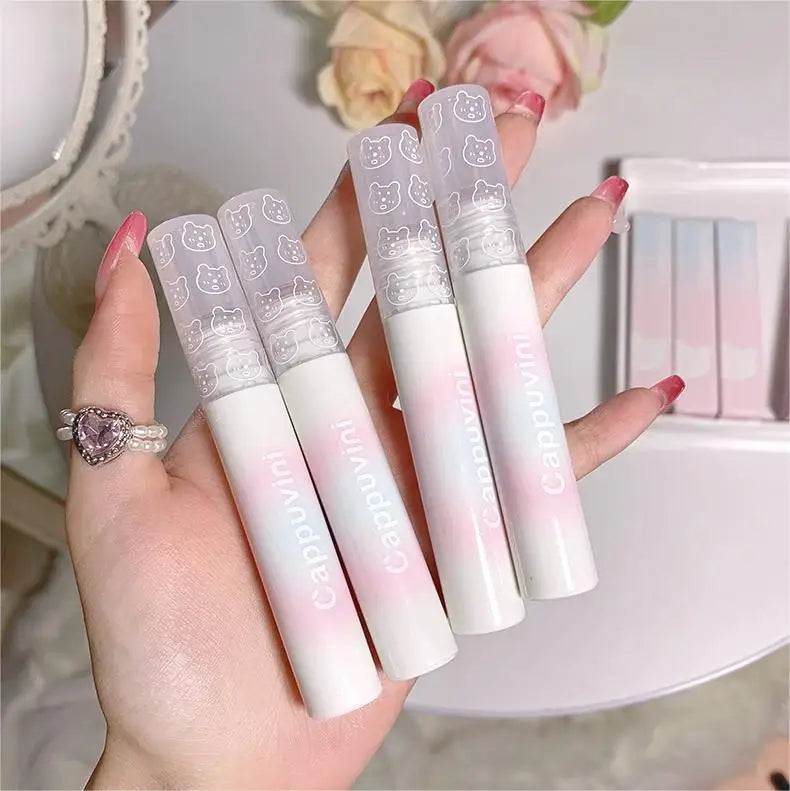 Rynx | Cherry Pink Mirror Water Lip Gloss 10 Colors Transparent Glass Lip Oil Waterproof Liquid Lipstick Nude Brown Clear Shade Makeup