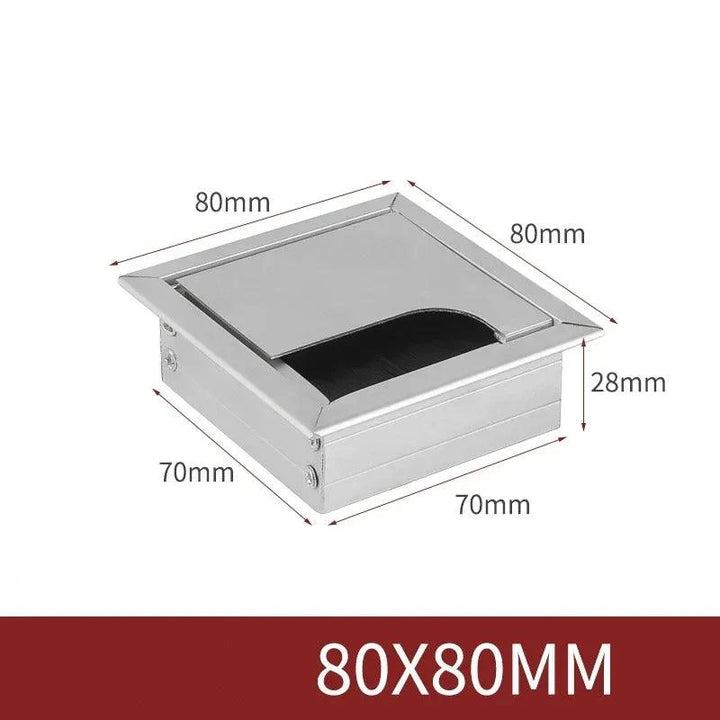Lisslune | Slim Rotatable Aluminum Table Cable Management Grommet with Flip-Top Access