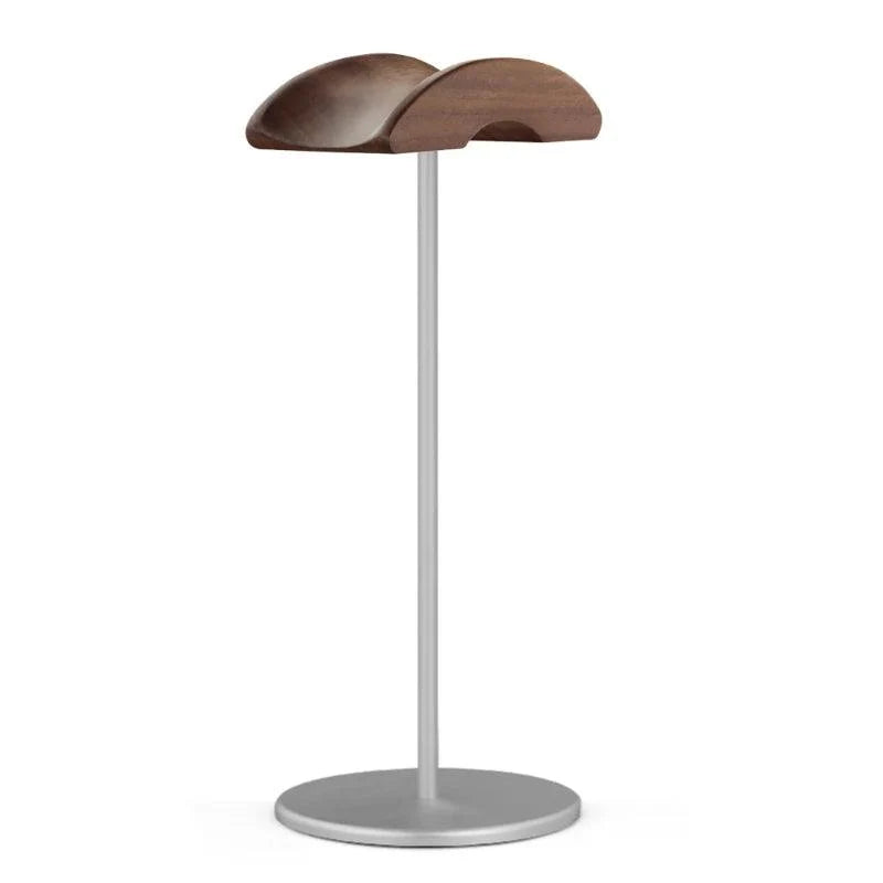 Lisslune | Stylish Walnut & Aluminum Alloy Headphone Stand - Modern Minimalist Earbud Holder for Desk Organization