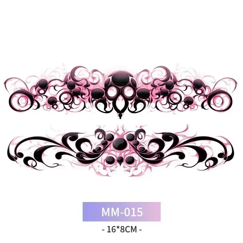 Rynx | 6-Piece Waterproof Tattoo Sticker Set Long-lasting Artificial Tattoo Girls 3D Artificial Sex Womb Tattoo for Women Temporary Abdomen섹스타투스티커 Product