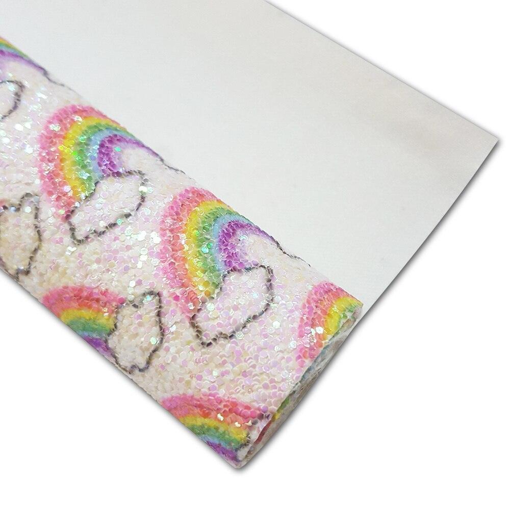 Lisslune | Glittering Rainbow Synthetic Leather Crafting Roll - Ignite Your Imagination with a Splash of Color