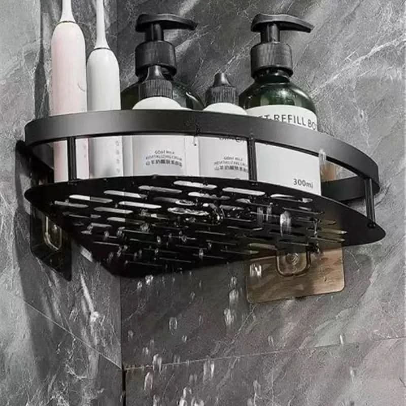 Lisslune | No-Drill Aluminum Corner Shelf for Bathroom