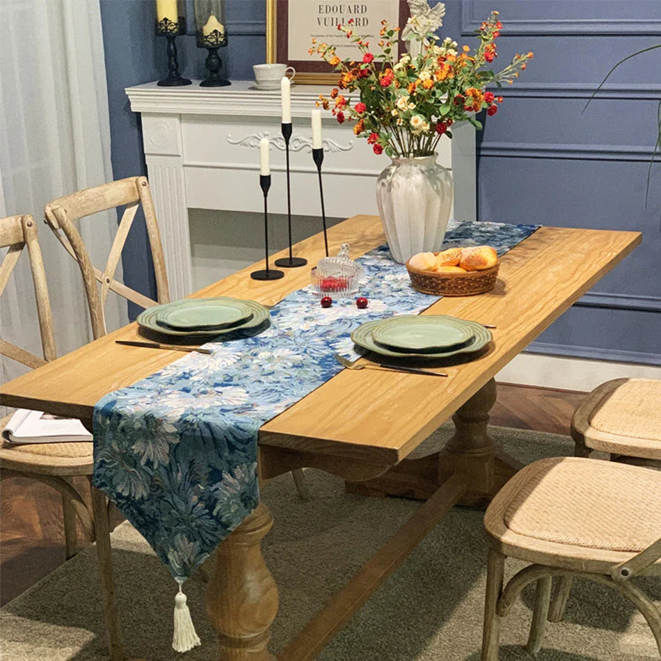 Rynx Sunflower Table Runner, Jacquard Craft Tea Table Decoration, Party Wedding, Holiday Decoration Best Choice