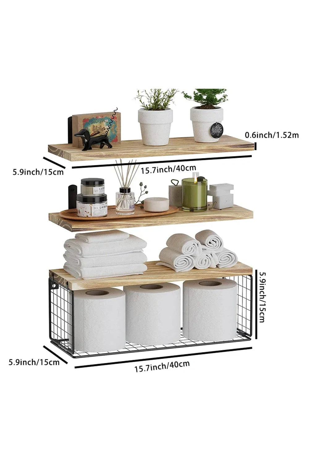 Lisslune | floating bathroom shelves