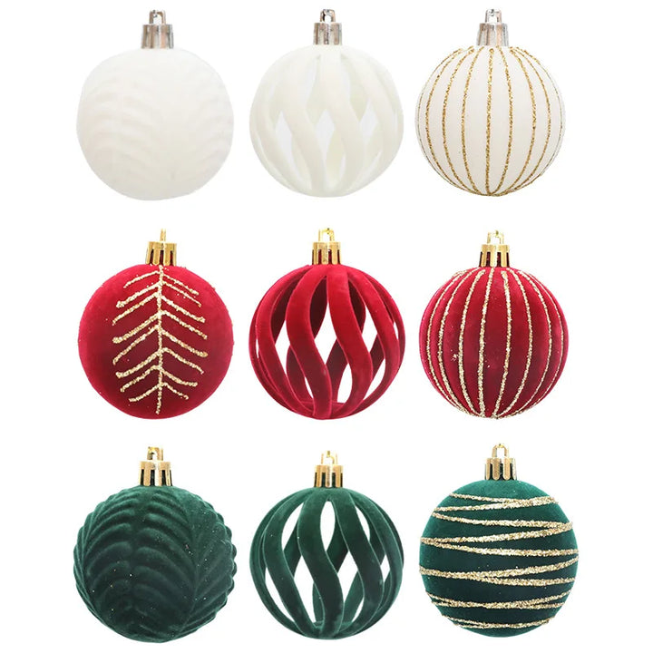Rynx | 6pcs/Box 6cm Christmas tree balls ornaments Christmas tree hanging pendants Christmas decorations for home 2024 Christmas New Year gift