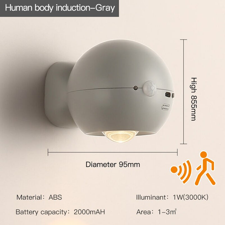 Lisslune | Eye Project Motion Sensor Rechargeable Wall Lamp
