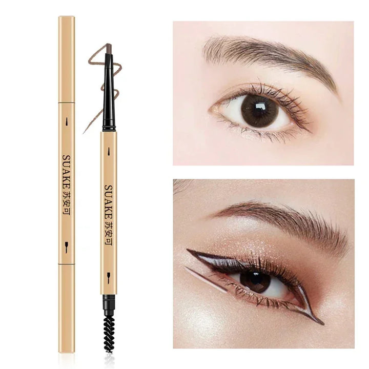 Rynx | Waterproof Eyebrow Boosting Pencil with Double-Ended Pencil and Brush Long-Lasting Eyebrow Cosmetics Easy-to-Wear Makeup for Women