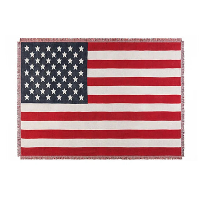 Rynx | UK USA Flag American Blanket Mat Cover Bedspread Star Sofa Cover Cotton Air Bedding Room Decor Tapestry Throw Rug United States