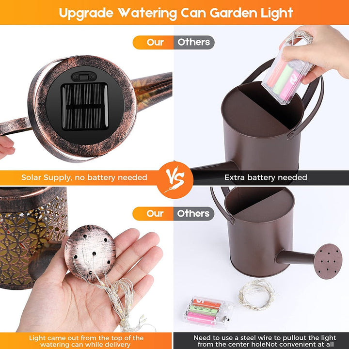 Lisslune | Garden Watering Solar-Powered Can Patio Light
