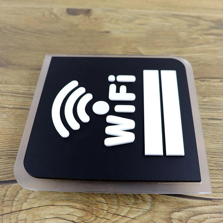 Lisslune | 3D Acrylic WiFi Access Reminder Board for Restaurants and Public Spaces