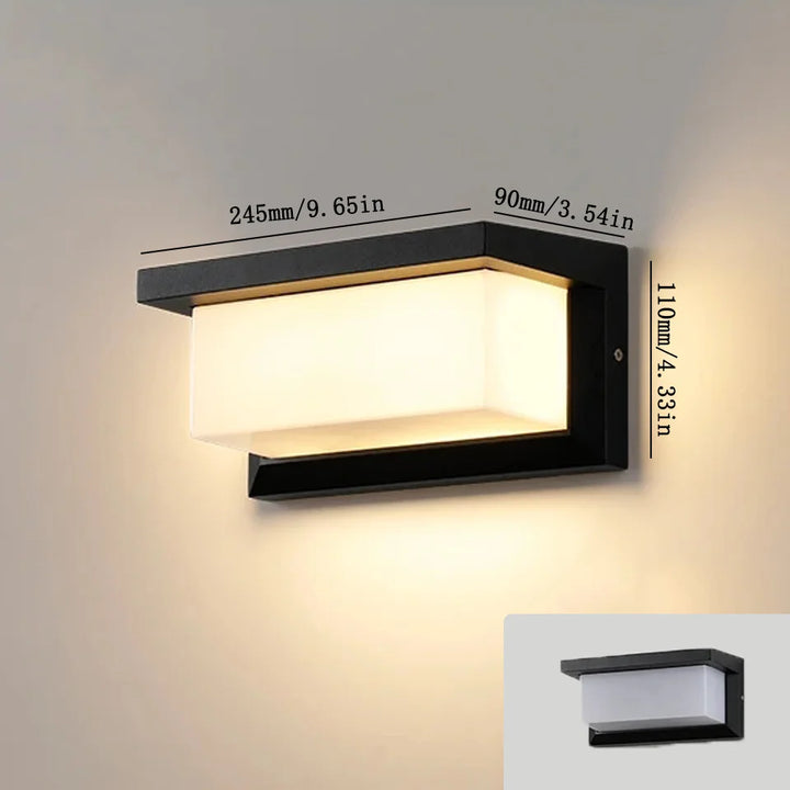 Lisslune | LED wall light with radar motion sensor – 16W waterproof light for indoor and outdoor use, cold and warm white light, AC85-265V