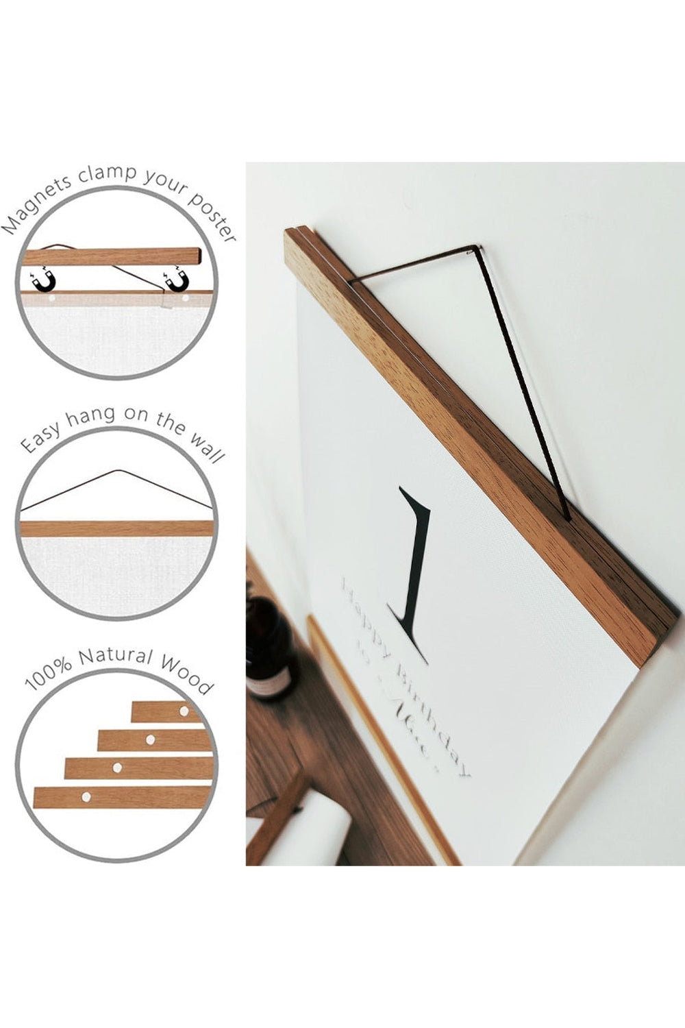 Lisslune | Magnetic poster frame hook