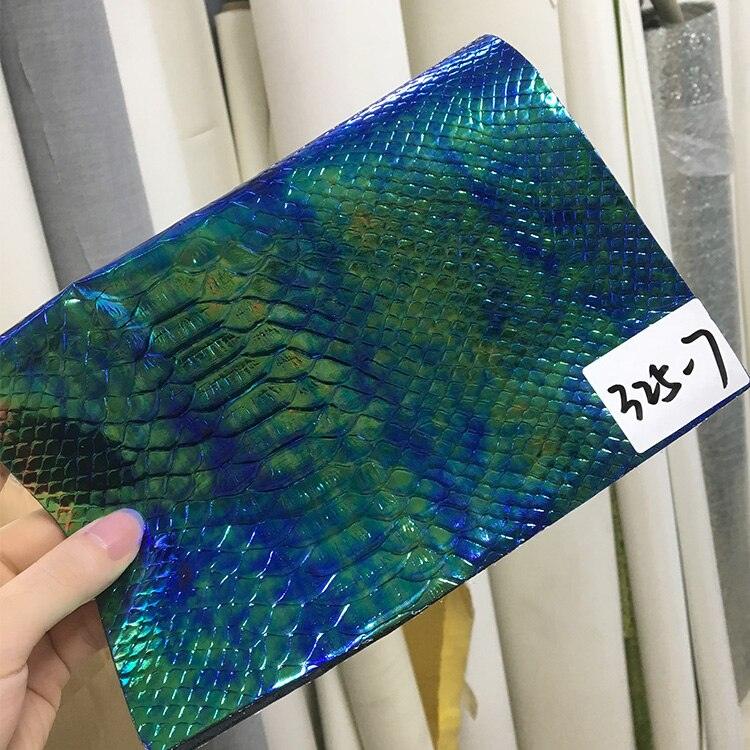 Lisslune | Pressed Holographic Crocodile Synthetic Leather Crafting Sheet - Premium DIY Material