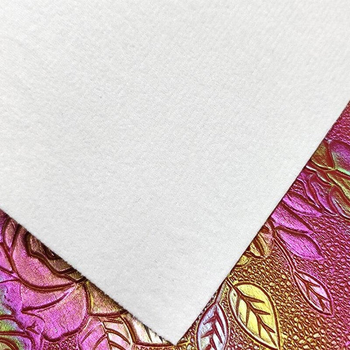 Lisslune | Elegant Rose Embossed Synthetic Leather Craft Sheets for Creative Projects