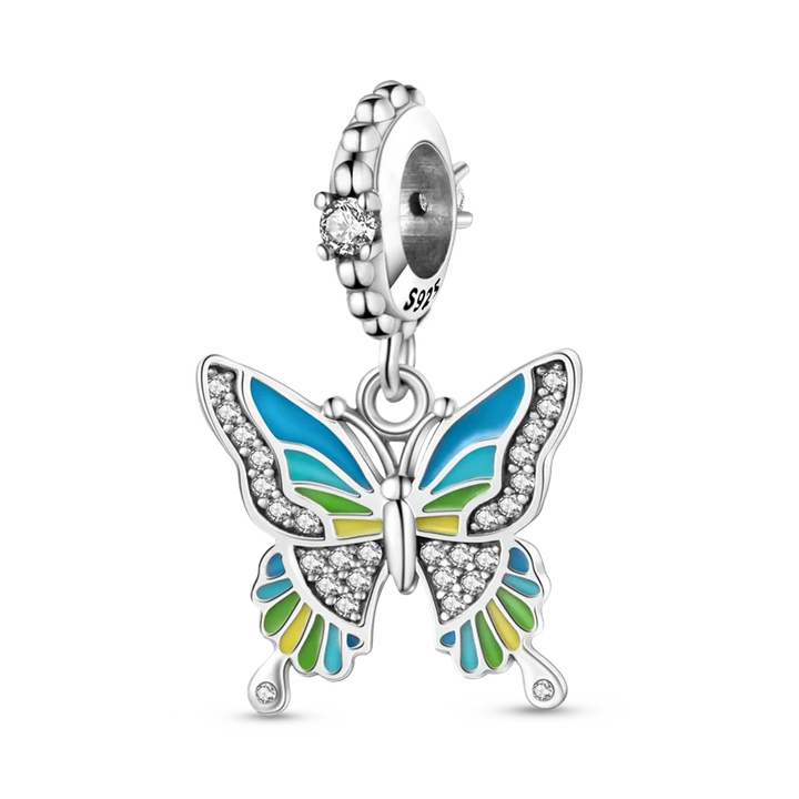Lisslune | 925 Silver Golden Leopard Charms Beads Colorful Chameleon Rhinoceros Lion Scarab Cat Pendant Compatible with Original Pandora Bracelet Jewelry