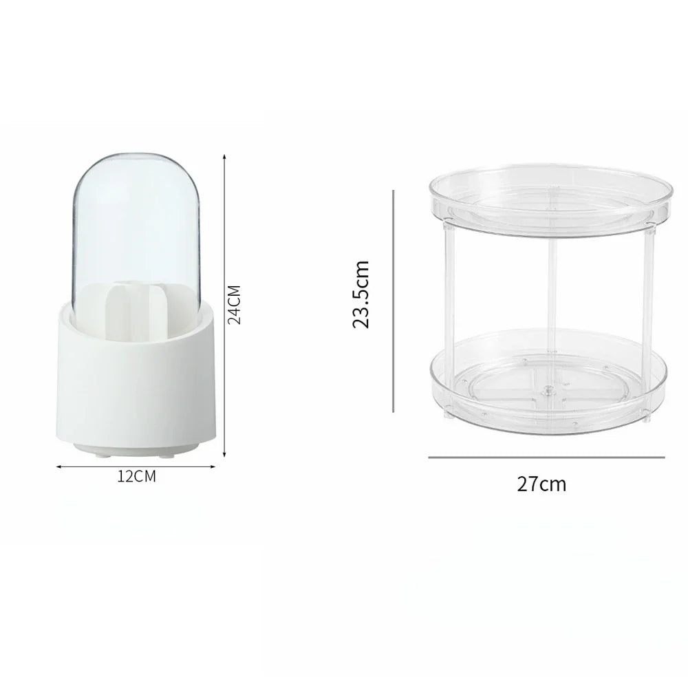 Rynx | Desk Cosmetic Shelf Rotatable Bathroom Shelf Large Capacity Perfume Aromatherapy Skin Care Product Storage Shelf Organizer