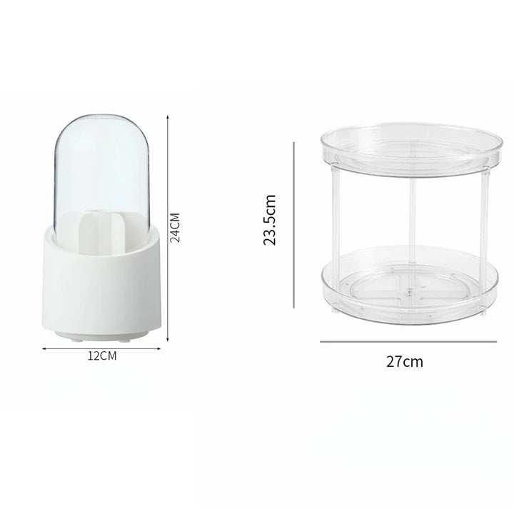 Rynx | Desk Cosmetic Shelf Rotatable Bathroom Shelf Large Capacity Perfume Aromatherapy Skin Care Product Storage Shelf Organizer