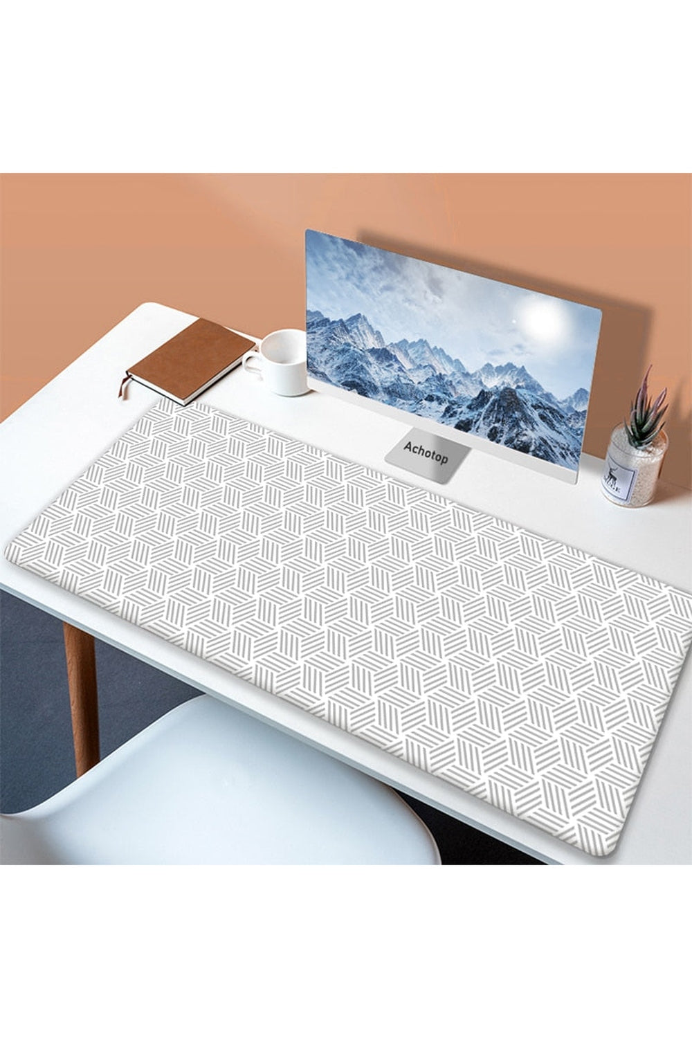 Lisslune | White Art Mouse Pad Desk Mat