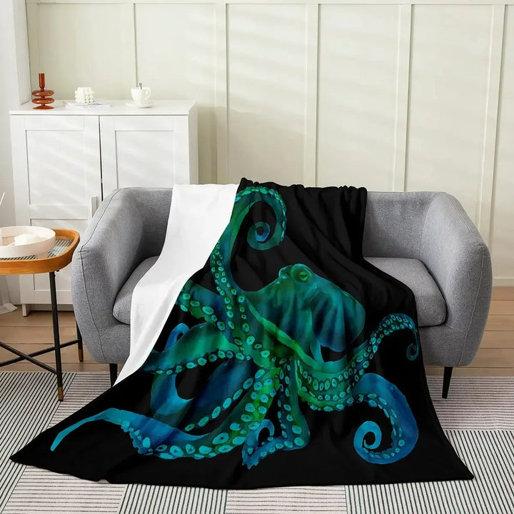 Lisslune | Sea Life Ocean Throw Octopus Blanket