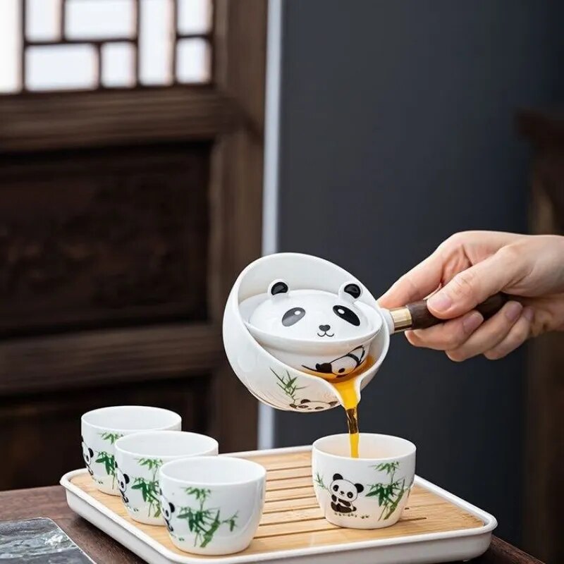 Lisslune | Panda Spin Rotating Tea Set