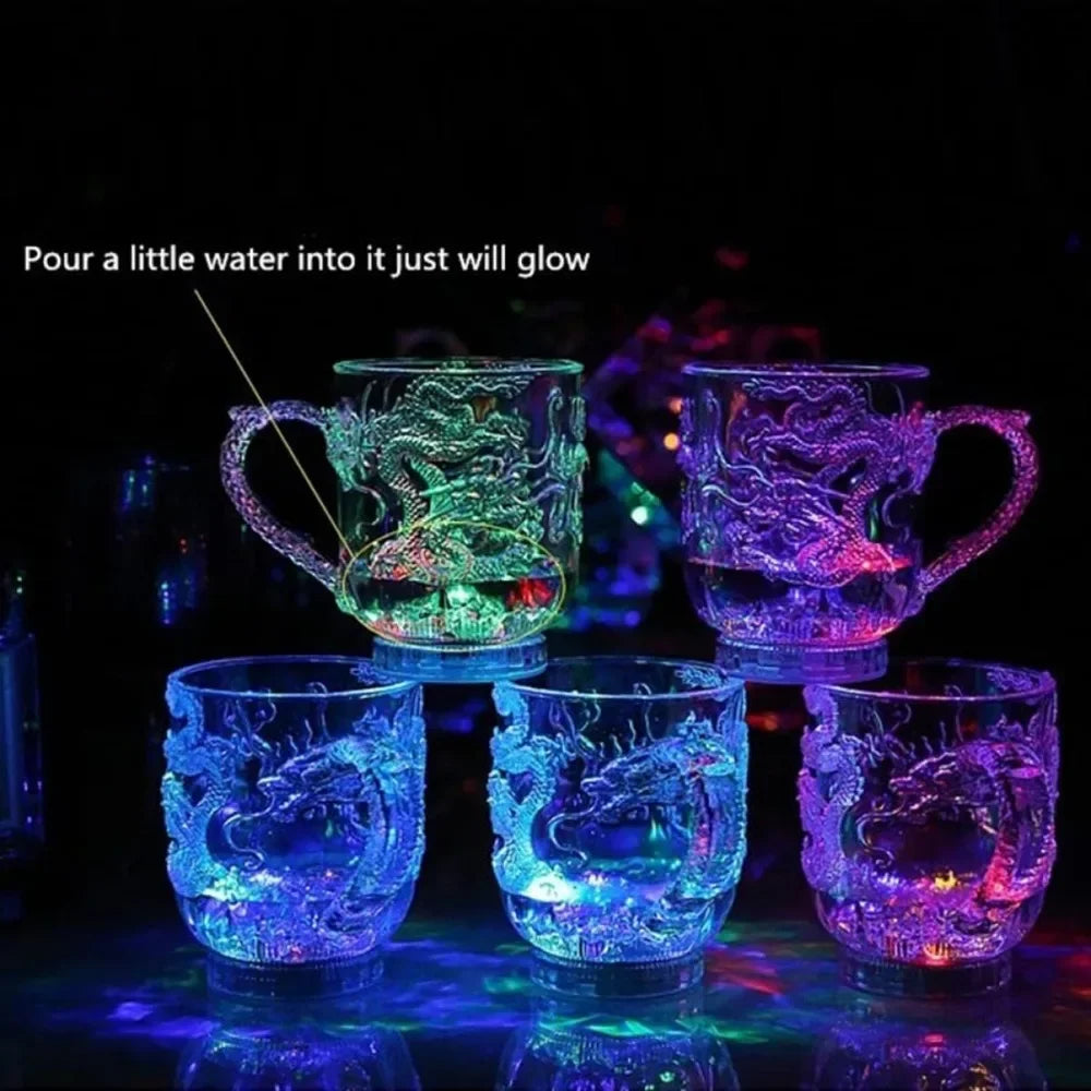 Lisslune | 1 piece color changing luminous LED dragon mug water activated lights beer coffee milk tea wine whiskey bar cup travel creative gift