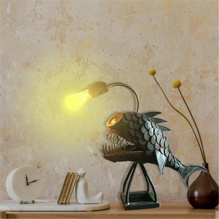 Lisslune | Table lamp - RusticFish - Adjustable lighting - Handmade artistic charm