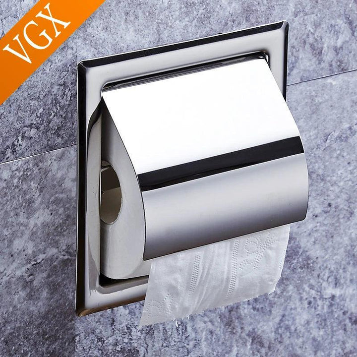 Lisslune | Modern Matte Black Wall-Mounted Toilet Paper Holder for Chic Bathrooms