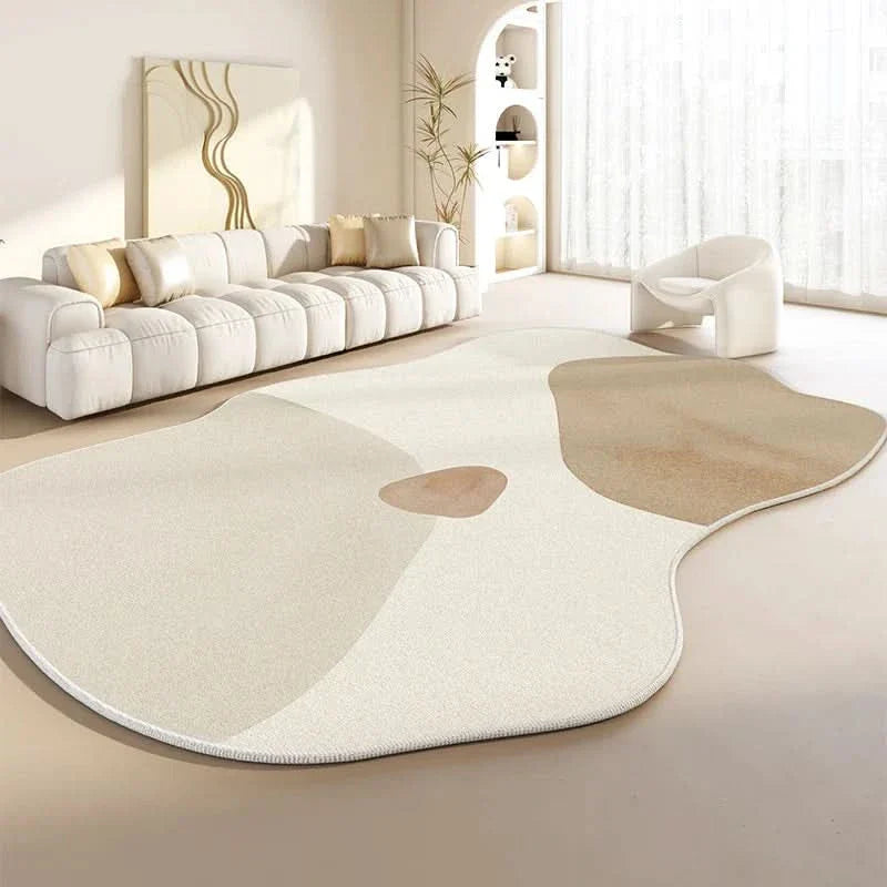 Lisslune | Japanese Style Irregular Plush Rug with Non-Slip Backing