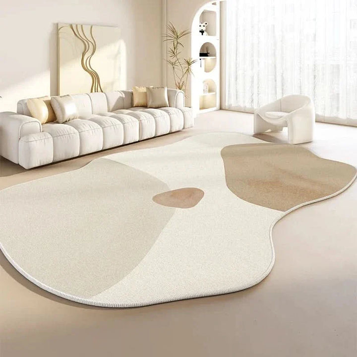 Lisslune | Japanese Style Irregular Plush Rug with Non-Slip Backing