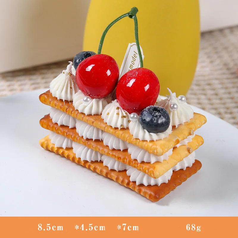 Lisslune | Realistic Artificial Dessert Cake for Home Decor and Photography - Food Simulation Model FCYY-002