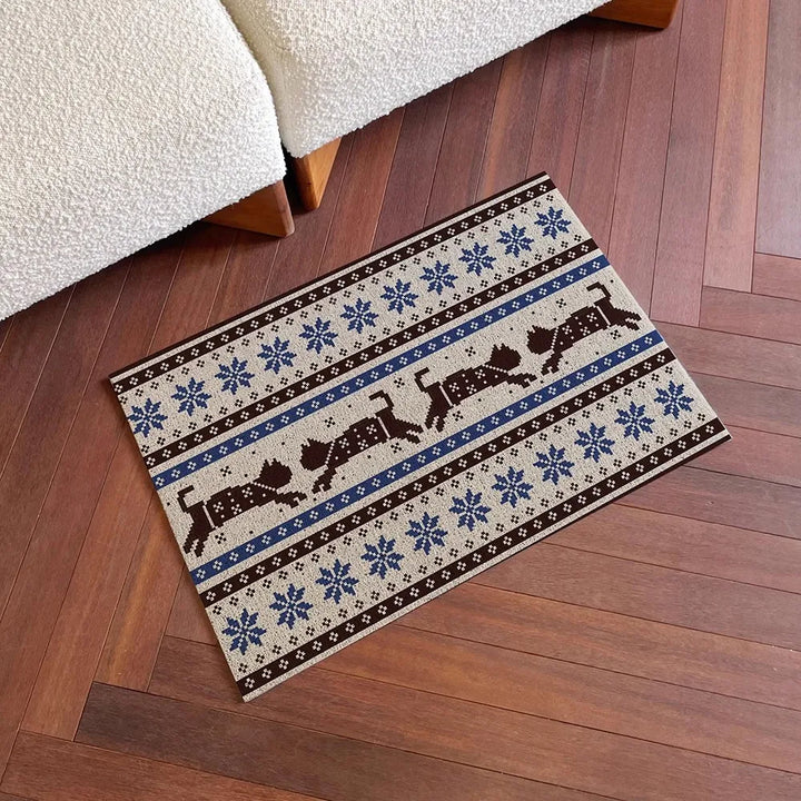 Rynx | Nordic PVC Doormat Cut Cartoon Dog House Entrance Welcome Mat Rug Anti-Dust Pad Outdoor Aesthetics Living Space Decor