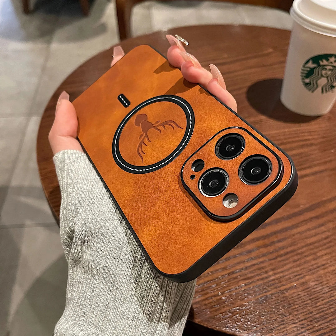 Lisslune | Deer Leather iPhone Case MagSafe Wireless Charging